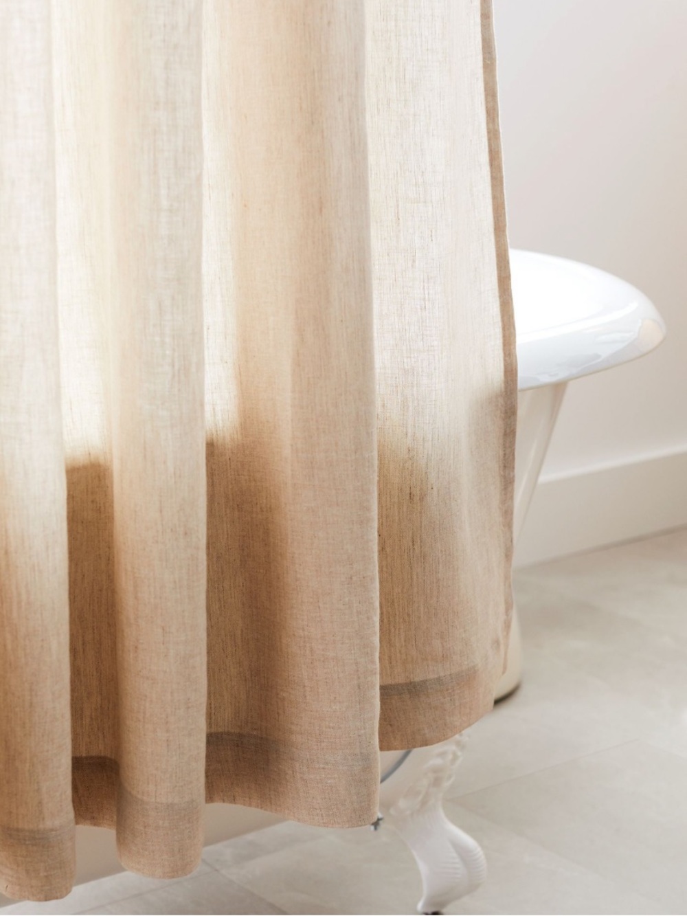 West Elm Flax Linen Shower Curtain
